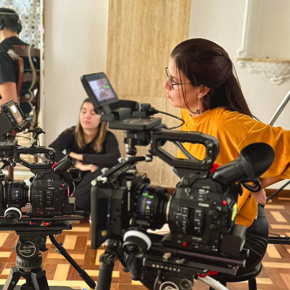 Bastidores da gravação de documentários culturais e corporativos